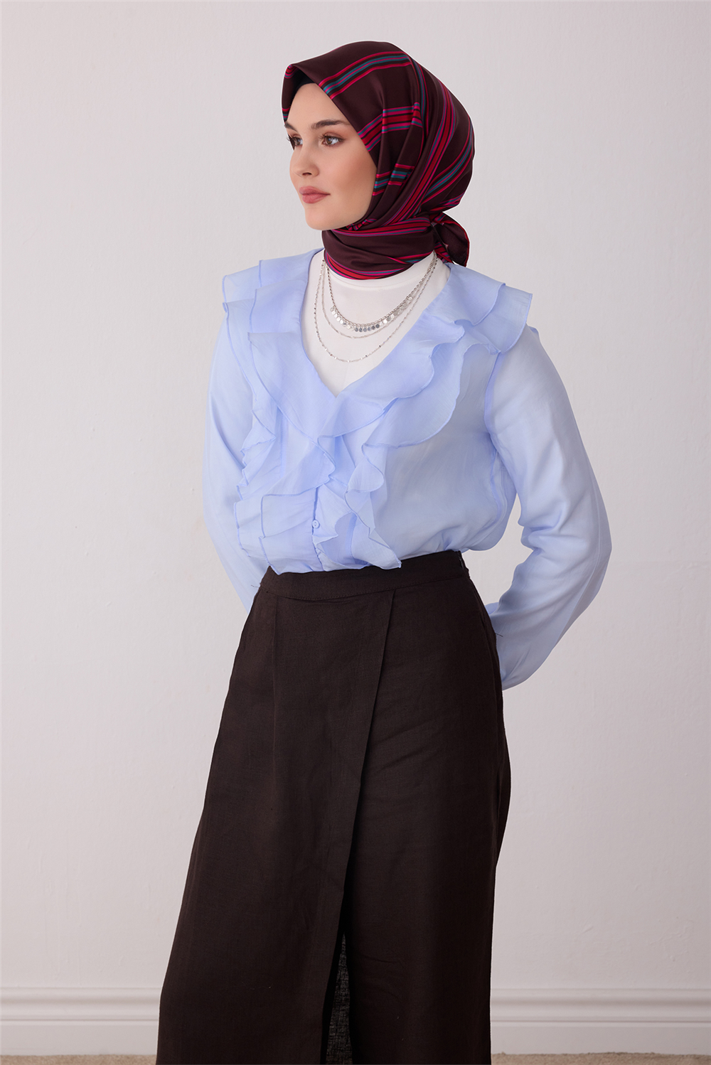 Belli 2026 - 2027 Sonbahar Kış Twill İpek Eşarp 4405D 80