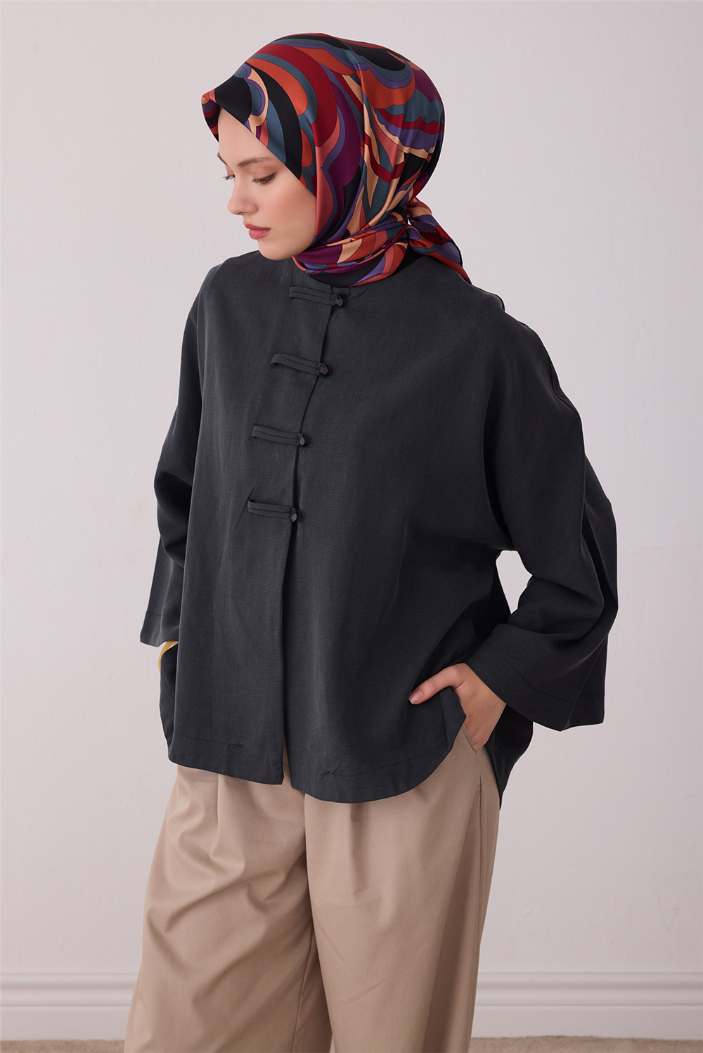 Belli 2026 - 2027 Sonbahar Kış Twill İpek Eşarp 4414D 80