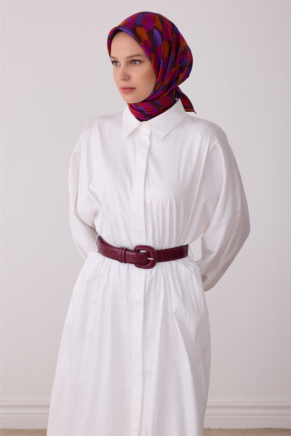 Belli 2026 - 2027 Sonbahar Kış Twill İpek Eşarp 4420D 01