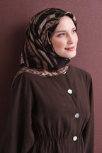 Armine Jakarlı İpek Eşarp 9607D 01 - Görsel 1