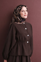 Armine Jakarlı İpek Eşarp 9607D 01 - Görsel 4