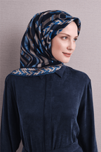 Armine Jakarlı İpek Eşarp 9607D 10 - Görsel 5
