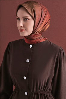 Armine 2027 Kış Sezonu Jakarlı İpek Eşarp 9647D 05