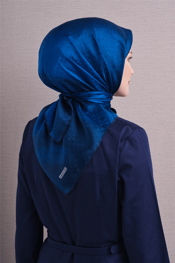 Armine Jakarlı İpek Eşarp 9647D 36 - Görsel 4