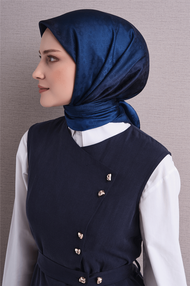 Armine Jakarlı İpek Eşarp 9647D 51 - Görsel 1