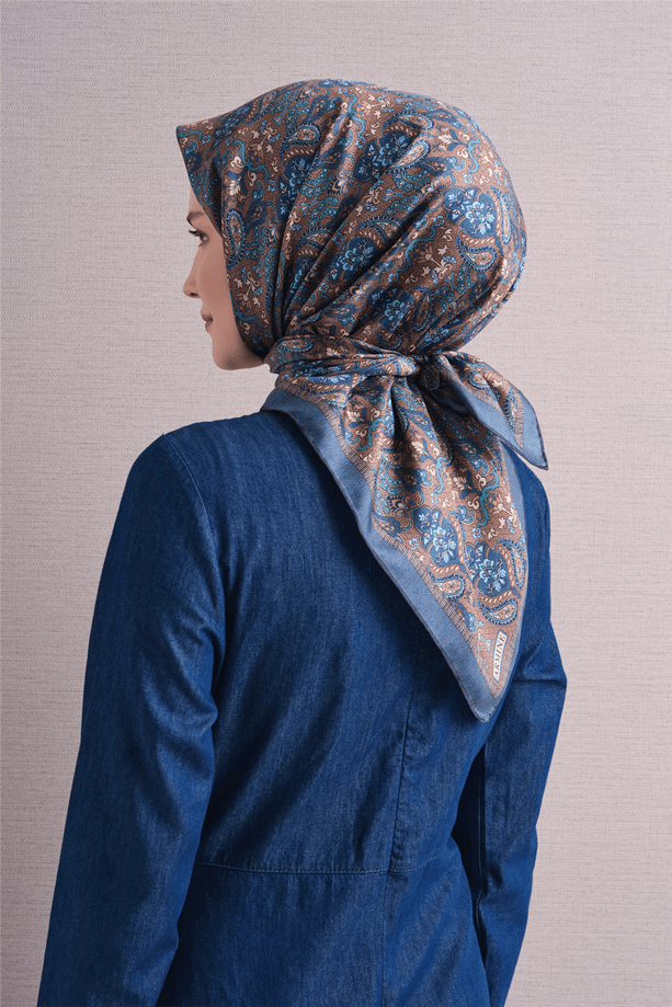 Armine Saf İpek Sura Eşarp 9609D 34 - Görsel 4