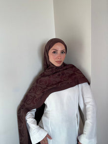 Harem Şal Pırlanta Halka Kahverengi