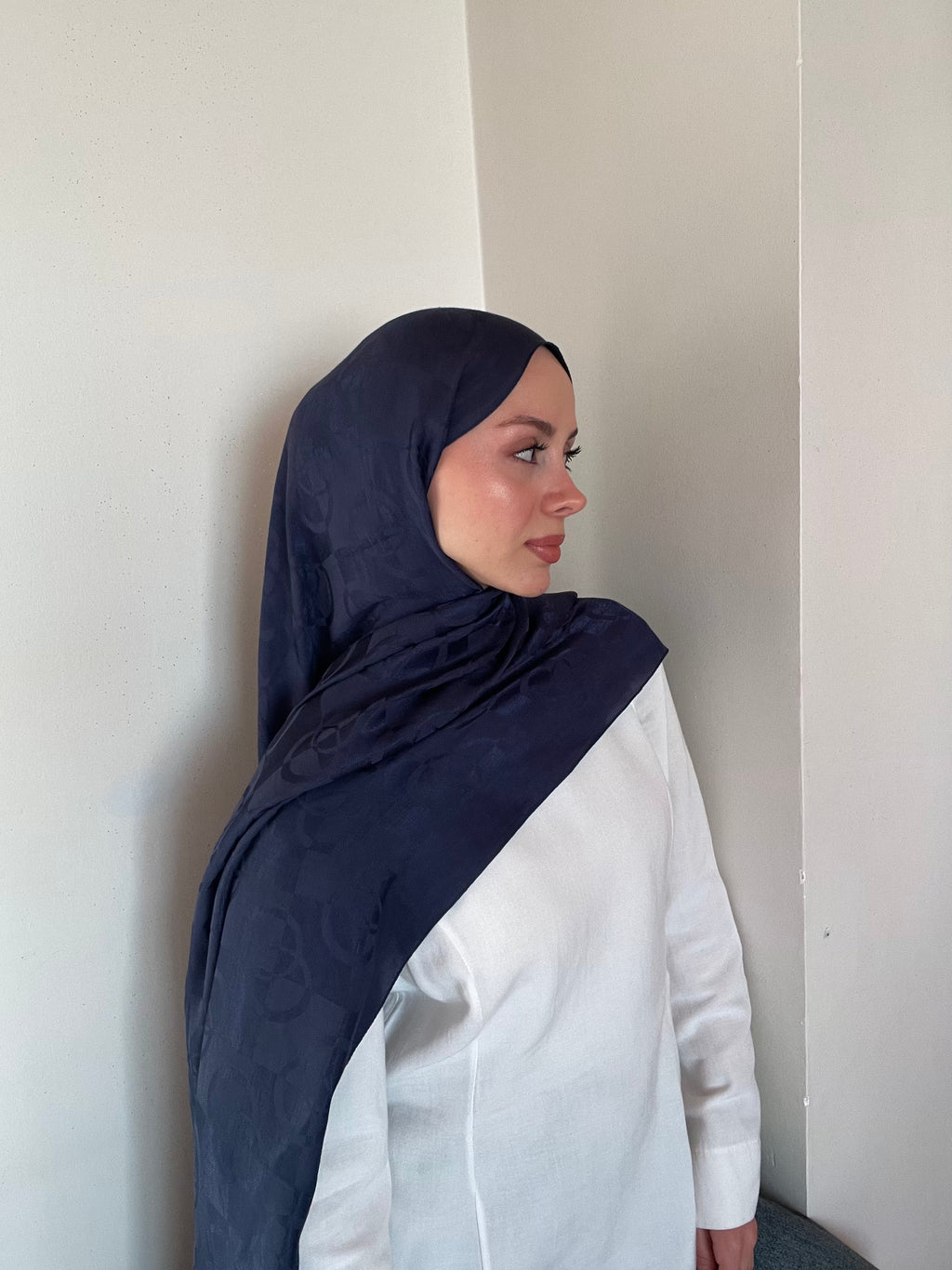 Harem Pırlanta Halka Şal Lacivert