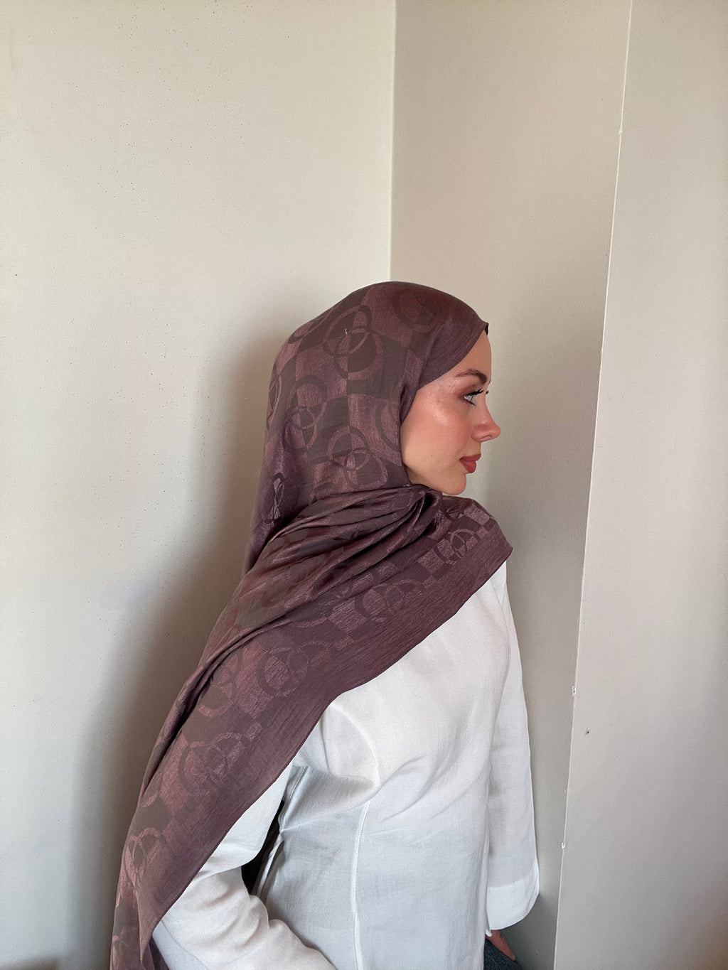Harem Pırlanta Halka Şal Vizon