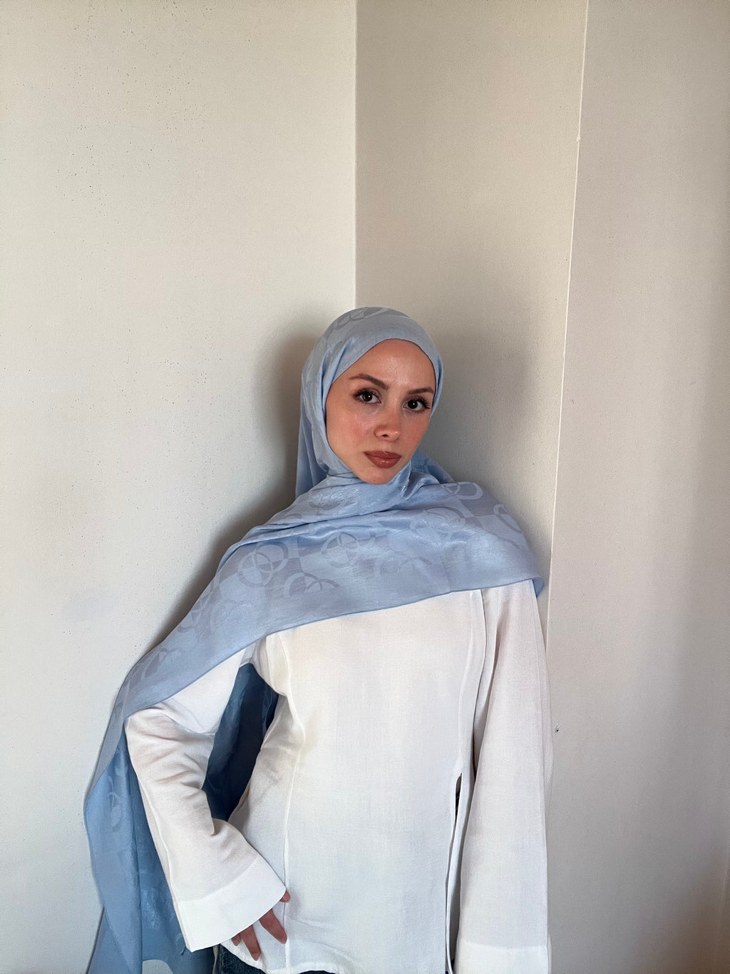 Harem Pırlanta Halka Şal Bebe Mavisi