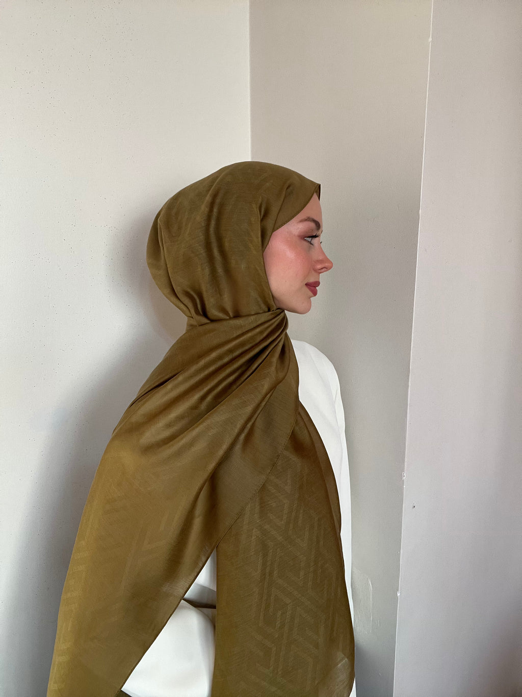 Akel Asetat Labirent Şal Haki