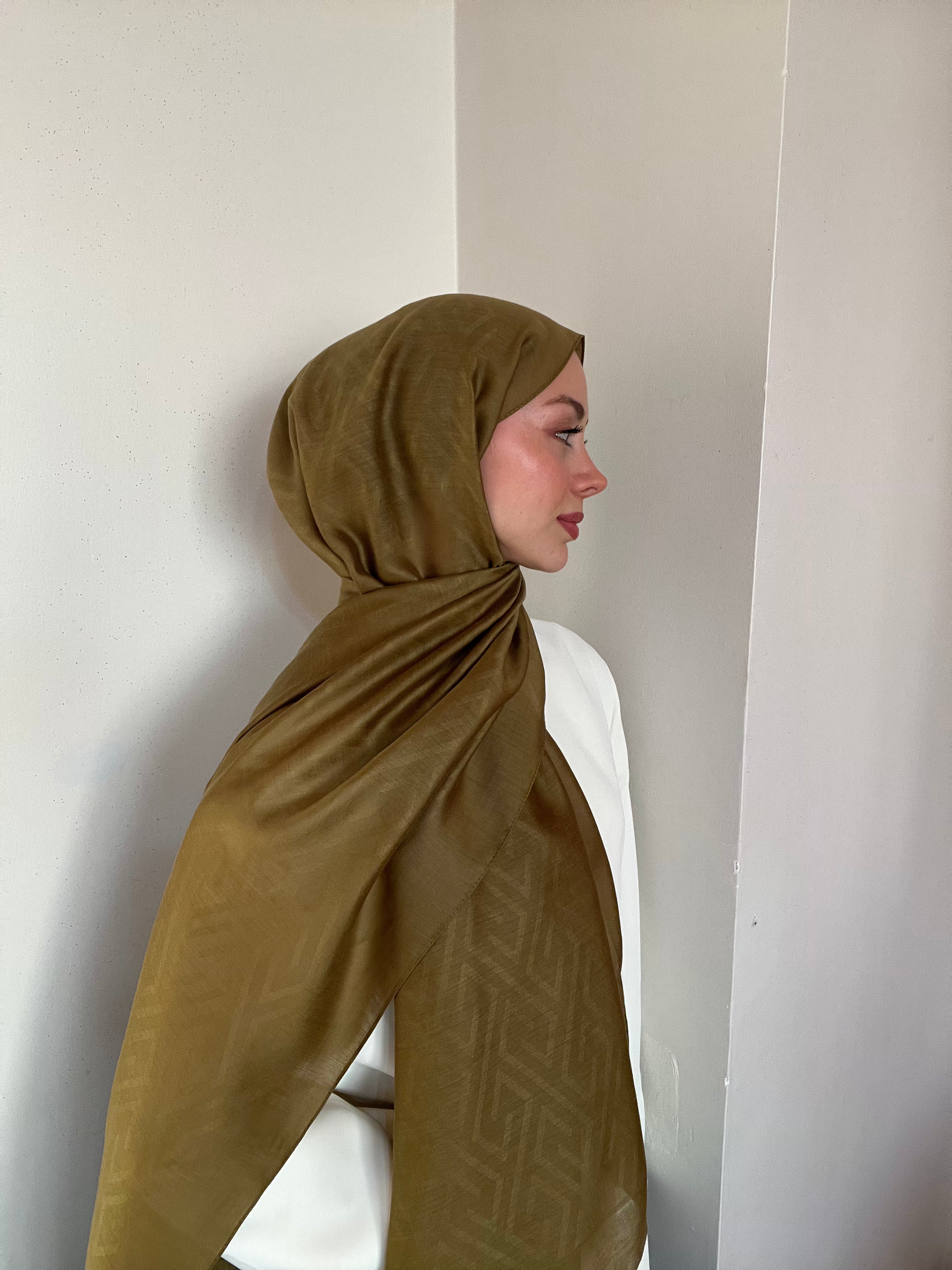 Akel Asetat Labirent Şal Haki