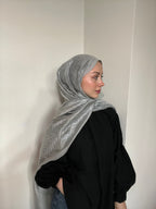 Akel Asetat Labirent Şal Gri
