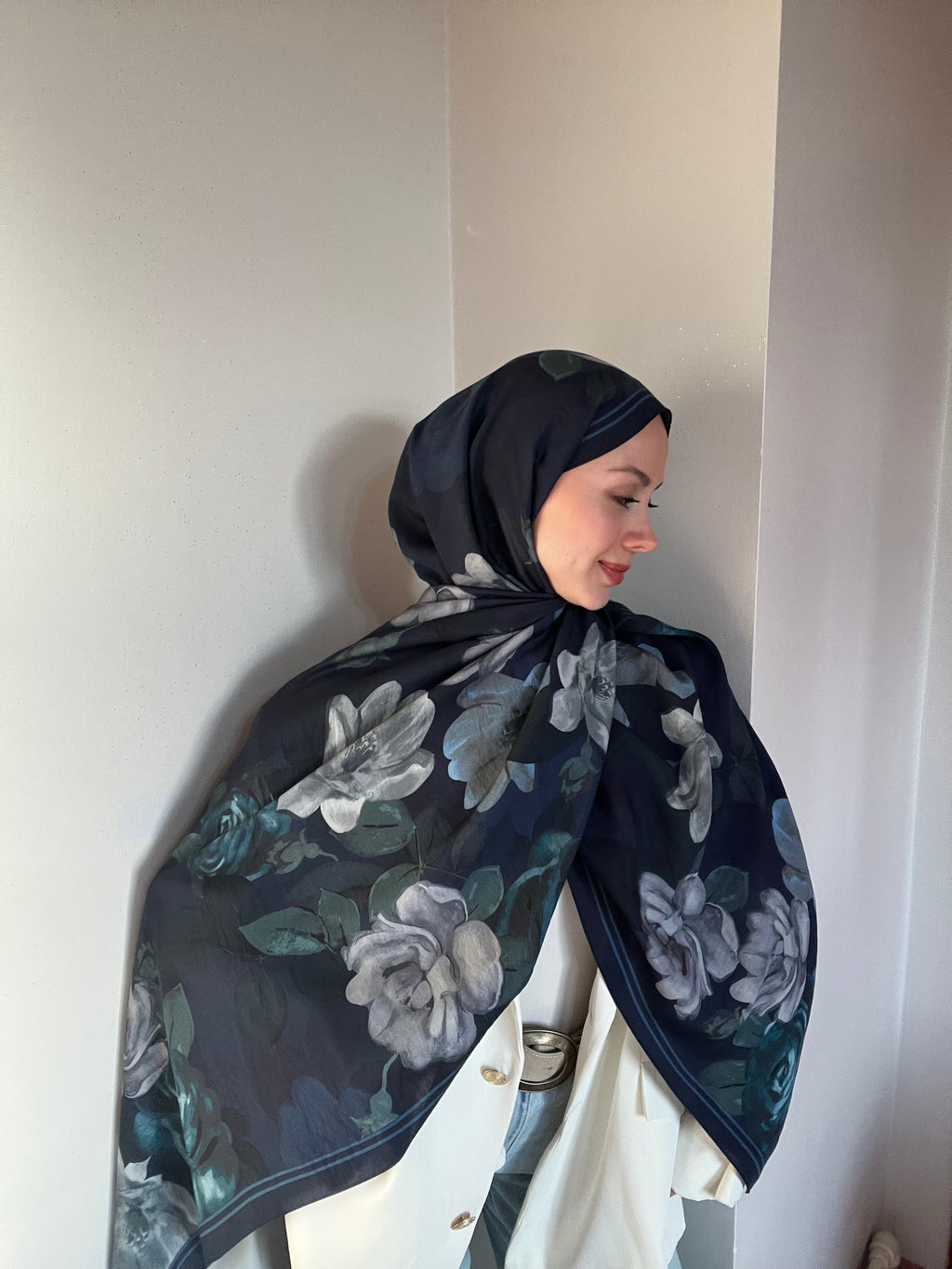 Belli Fresh Lena Şal Lacivert 4741