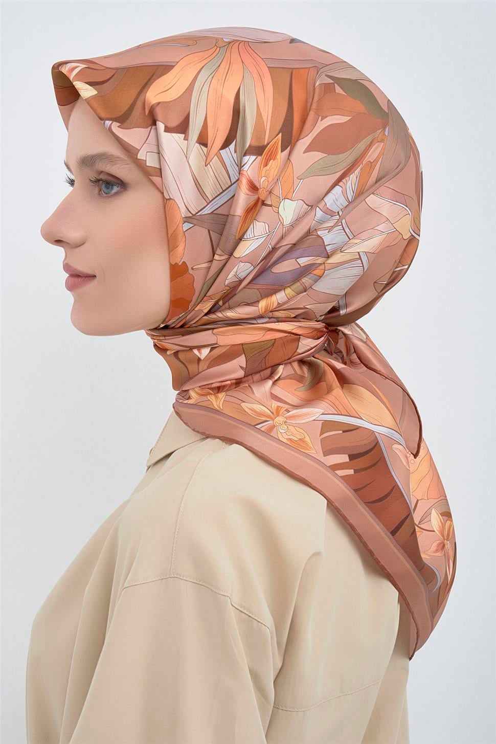 Armine 2026 İlkbahar Yaz Saf İpek Sura Eşarp 9500D 51