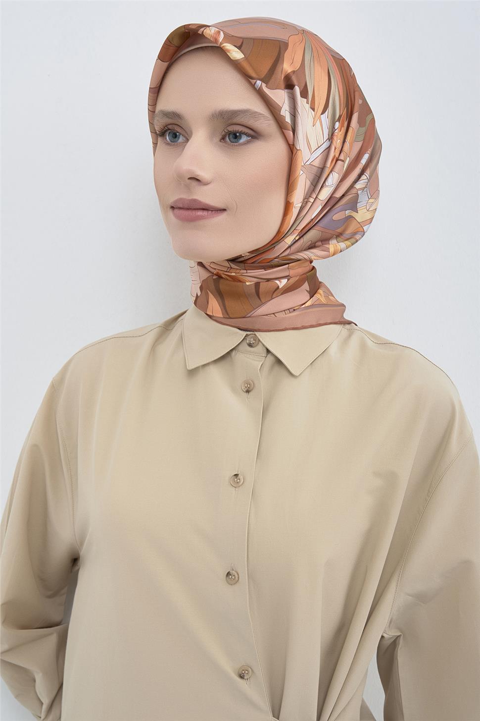 Armine 2026 İlkbahar Yaz Saf İpek Sura Eşarp 9500D 51