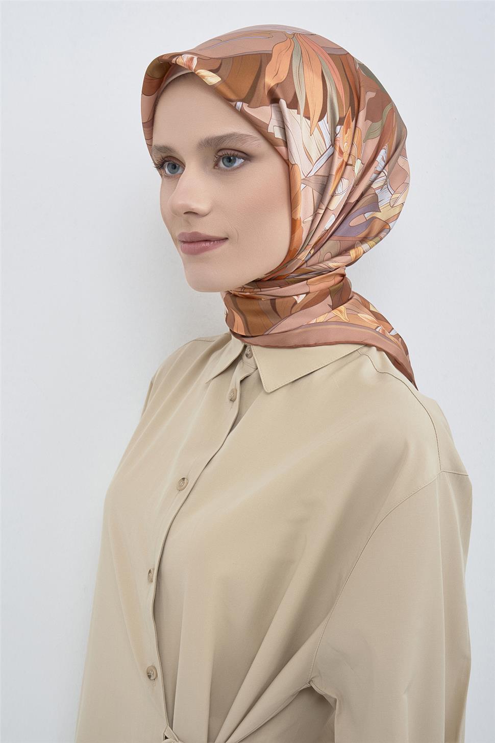 Armine 2026 İlkbahar Yaz Saf İpek Sura Eşarp 9500D 51