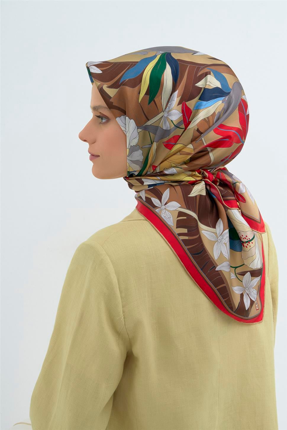 Armine 2026 İlkbahar Yaz Saf İpek Twill Eşarp 9500D 86