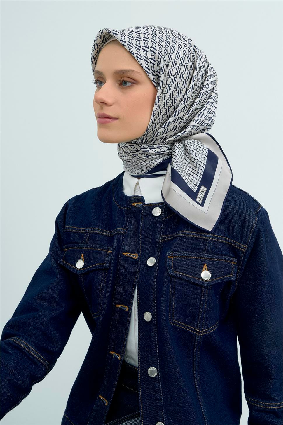 Armine 2026 İlkbahar Yaz Saf İpek Sura Eşarp 9502D 01