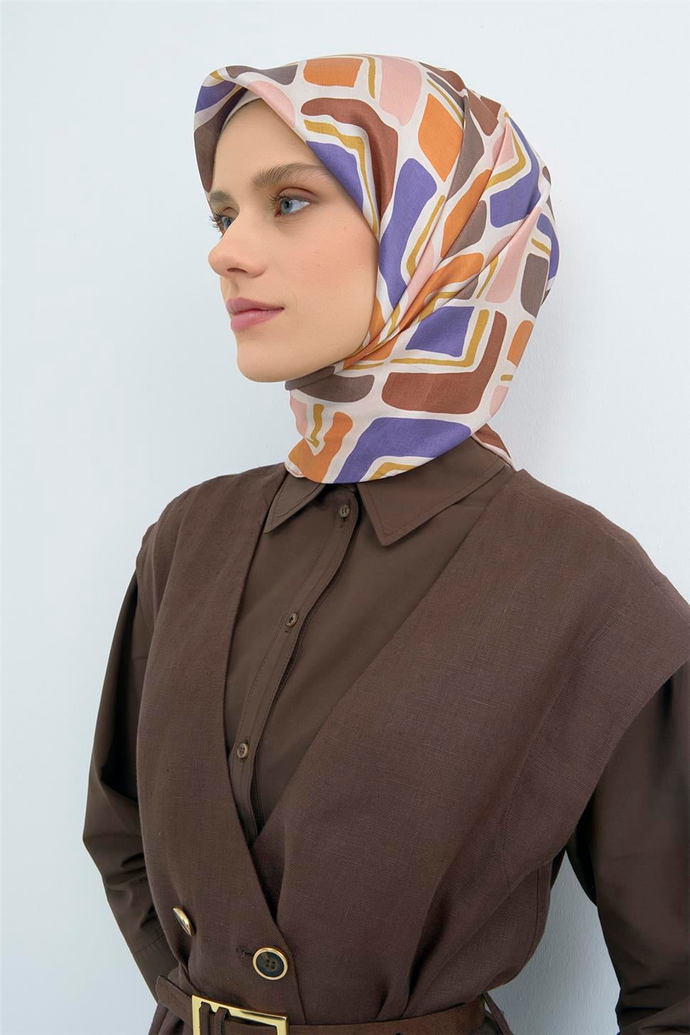 Armine 2026 İlkbahar Yaz Saf İpek Sura Eşarp 9504D 31