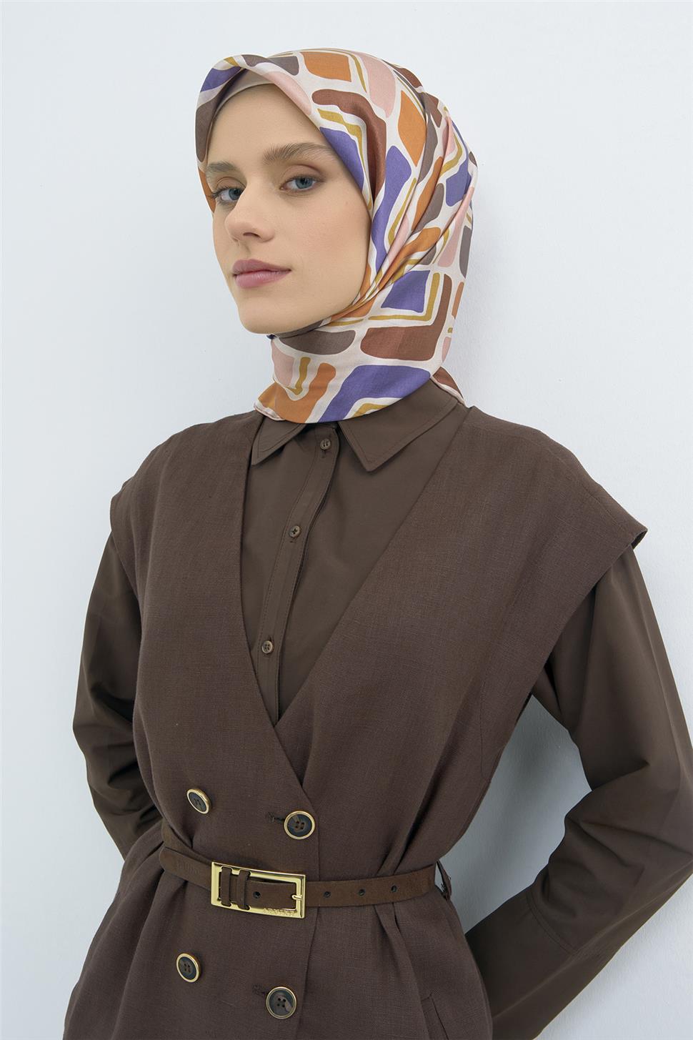 Armine 2026 İlkbahar Yaz Saf İpek Sura Eşarp 9504D 31