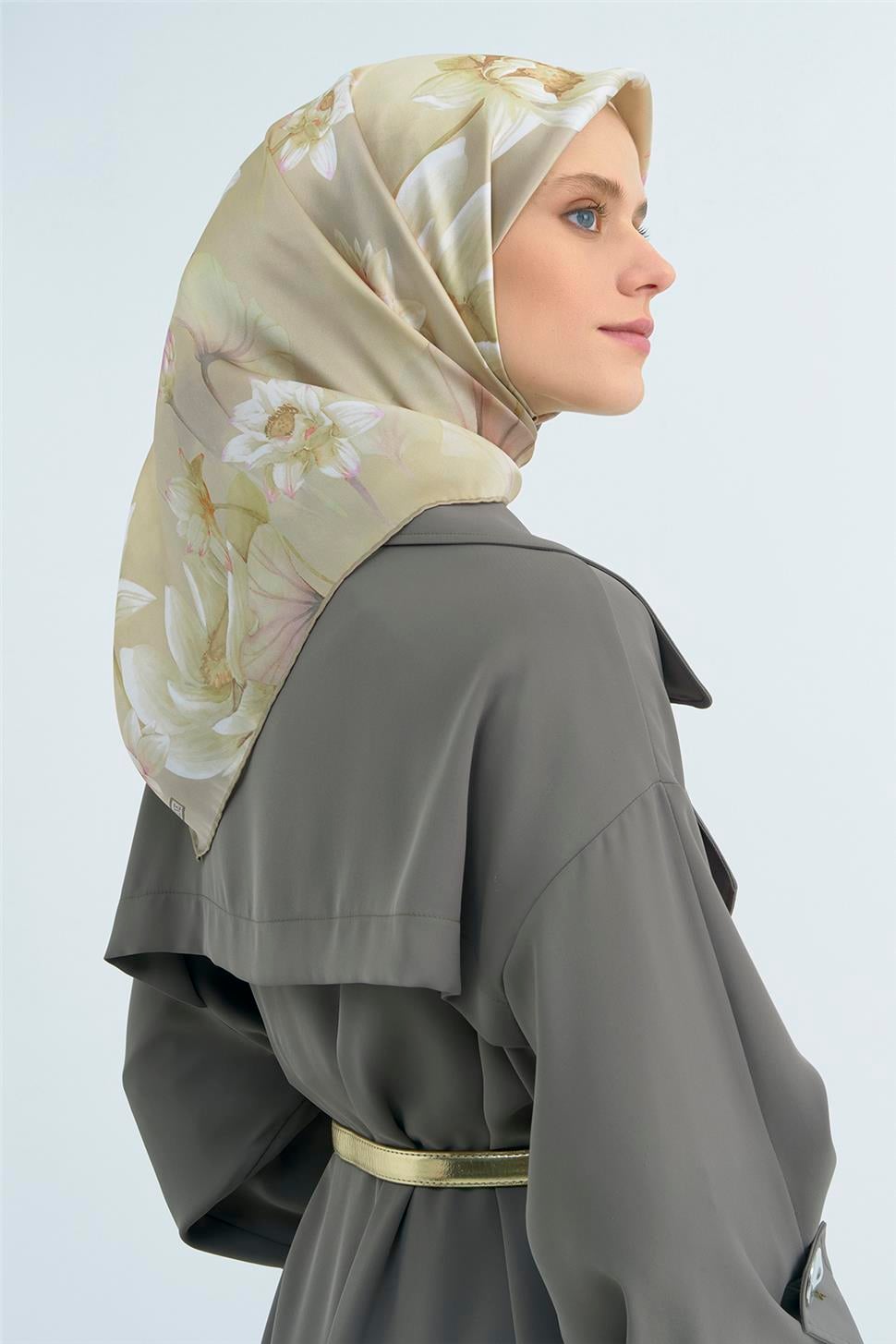 Armine 2026 İlkbahar Yaz Saf İpek Sura Eşarp 9505D 52
