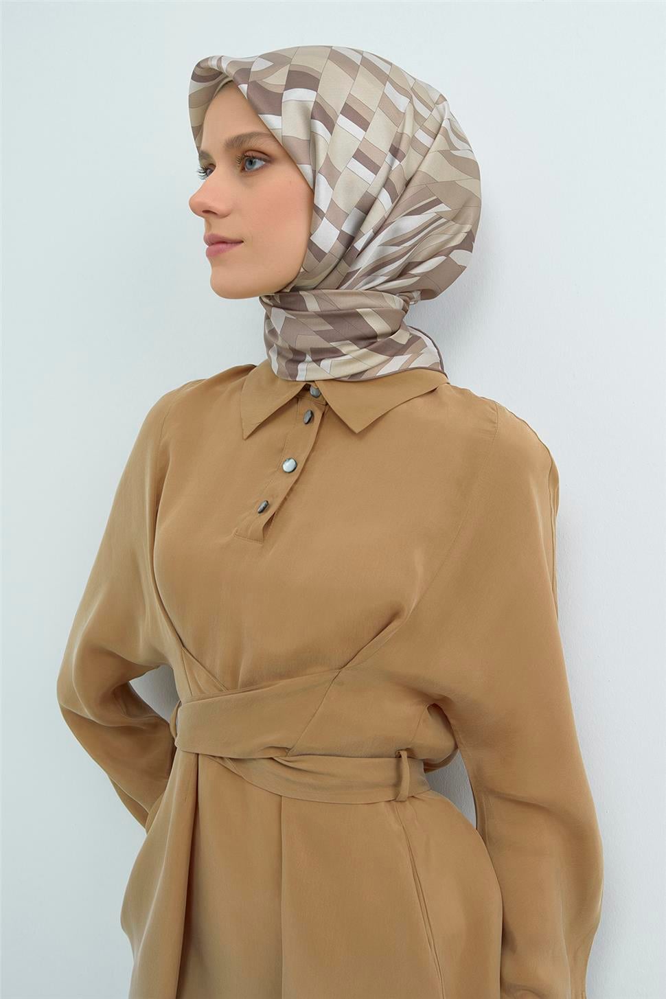 Armine 2026 İlkbahar Yaz Saf İpek Sura Eşarp 9507D 03