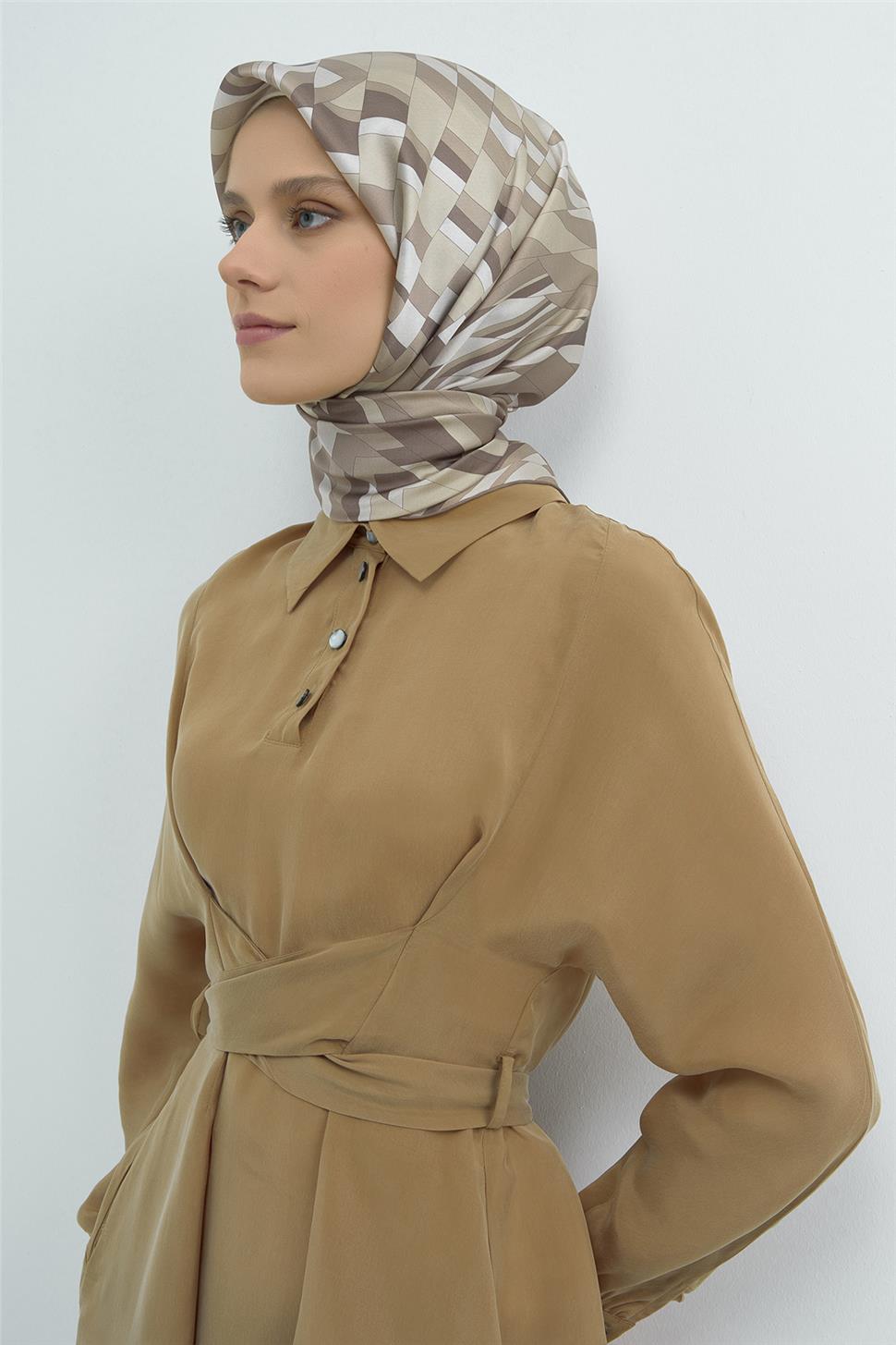 Armine 2026 İlkbahar Yaz Saf İpek Sura Eşarp 9507D 03