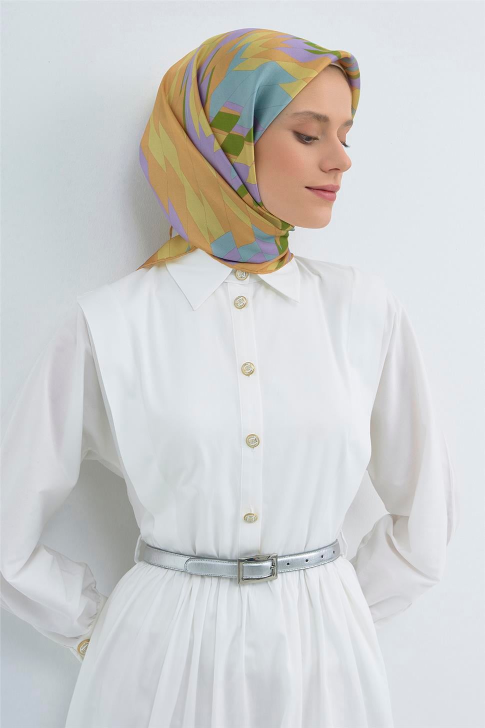 Armine 2026 İlkbahar Yaz Saf İpek Sura Eşarp 9507D 50