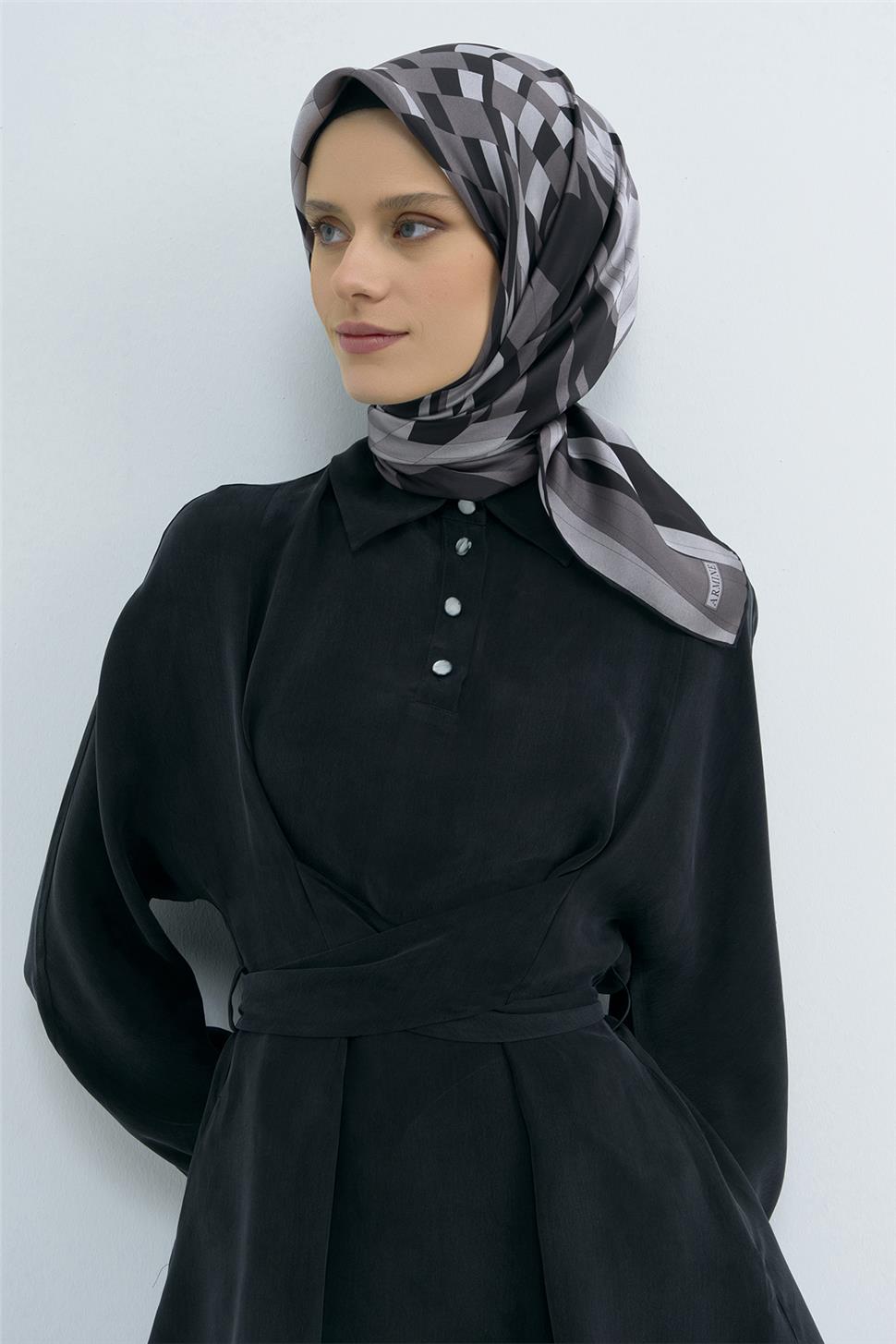 Armine 2026 İlkbahar Yaz Saf İpek Sura Eşarp 9507D 86