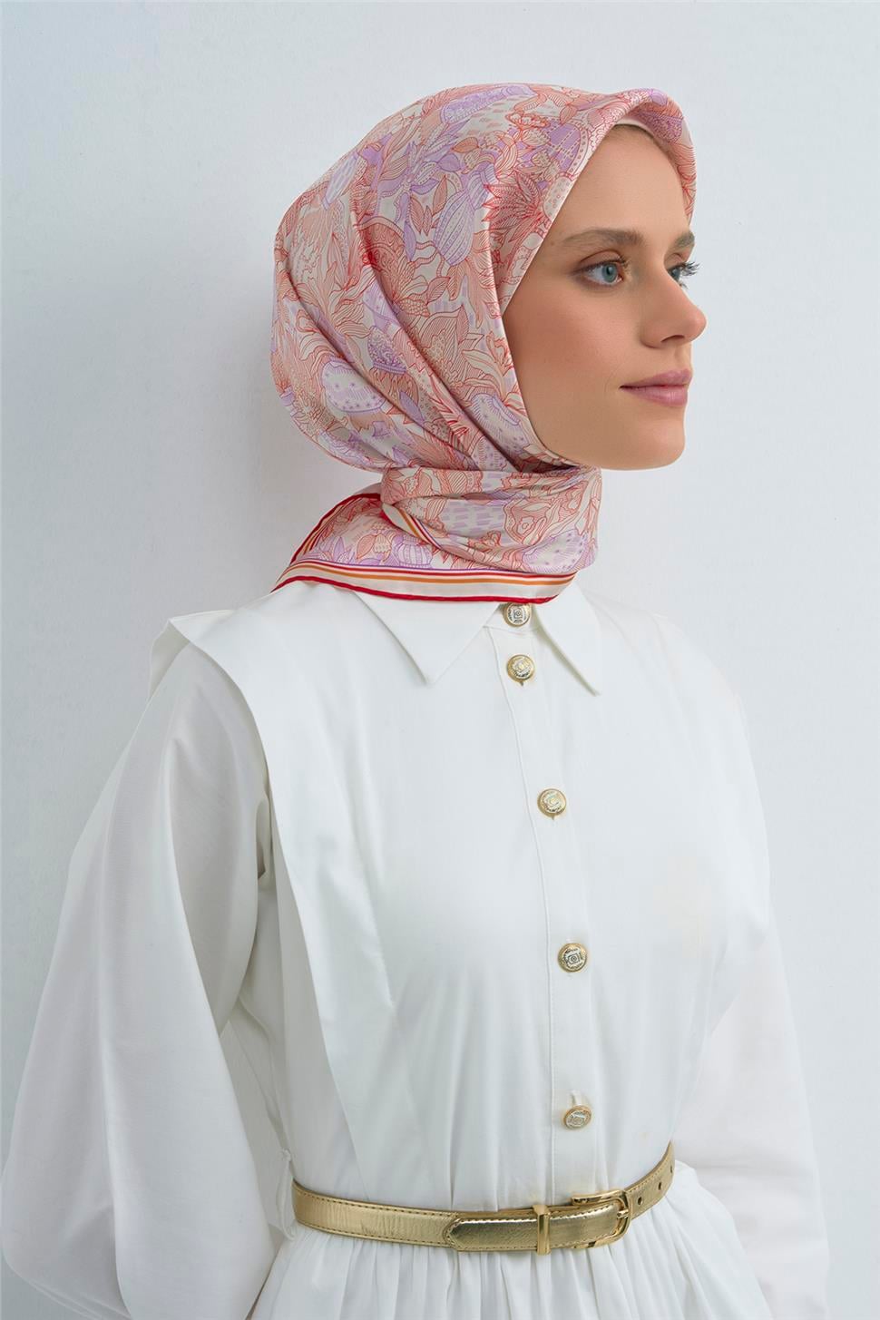 Armine 2026 İlkbahar Yaz Saf İpek Sura Eşarp 9508D 56