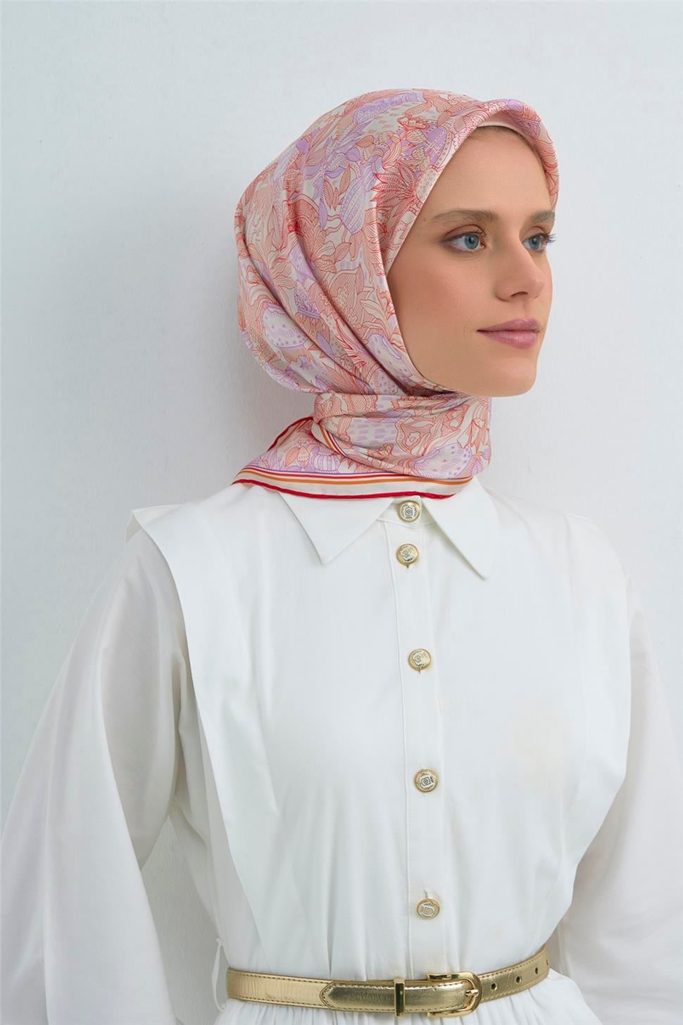 Armine 2026 İlkbahar Yaz Saf İpek Sura Eşarp 9508D 56