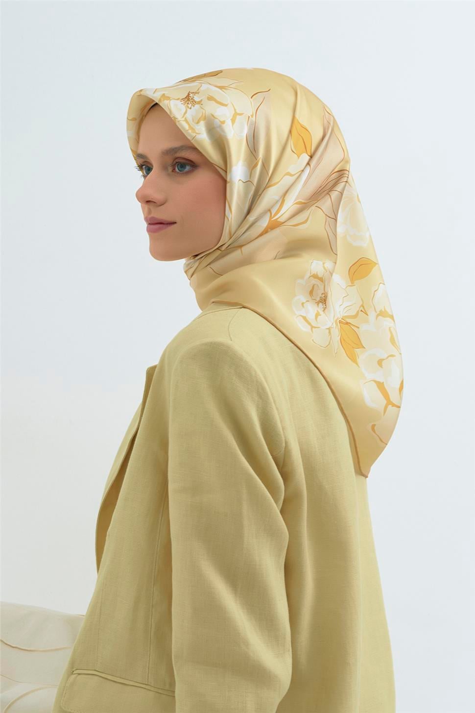 Armine 2026 İlkbahar Yaz Saf İpek Sura Eşarp 9509D 07