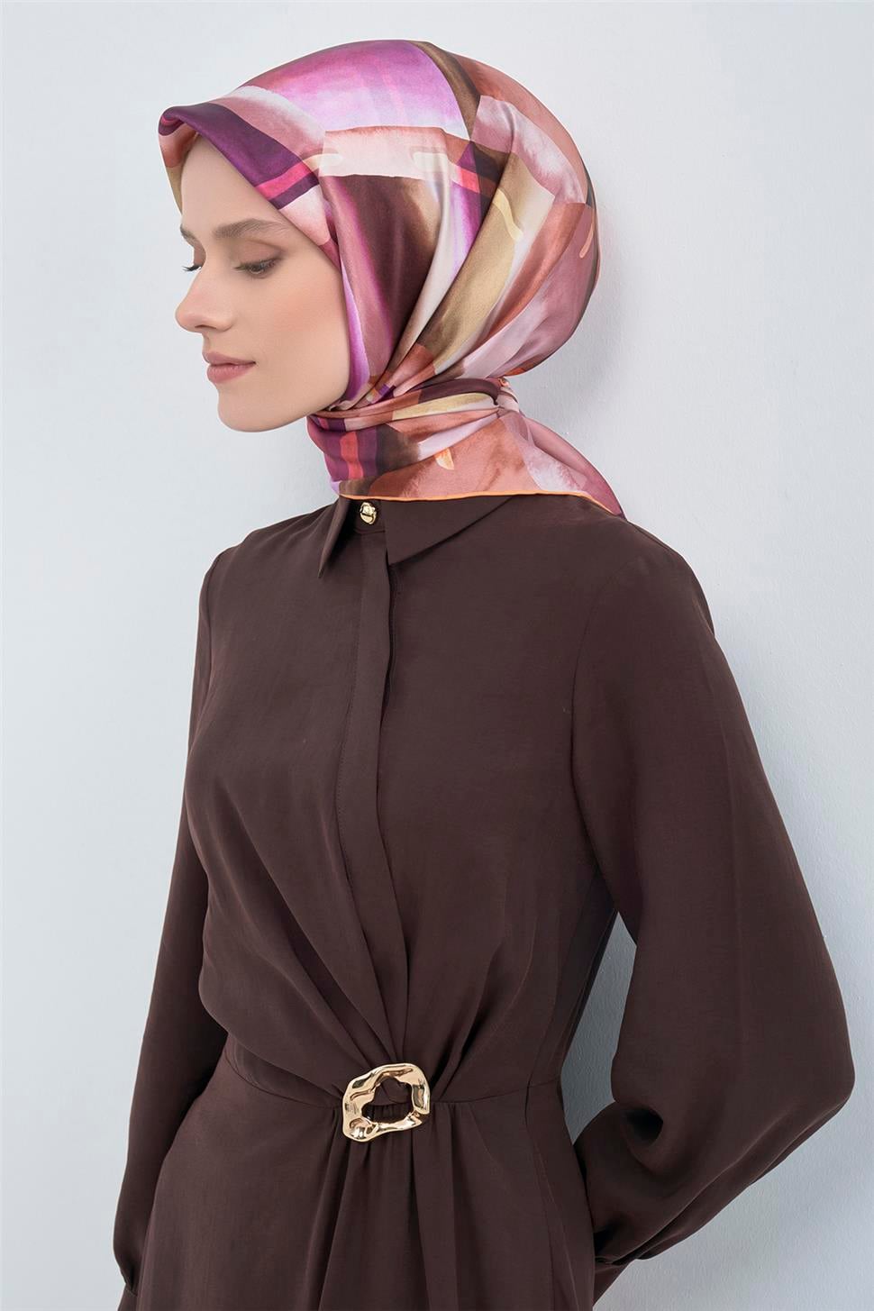 Armine 2026 İlkbahar Yaz Saf İpek Sura Eşarp 9510D 33