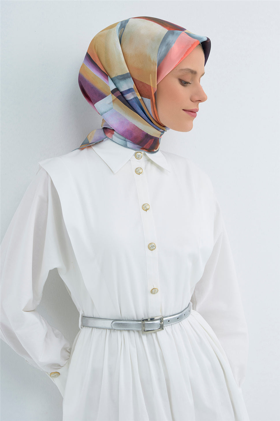 Armine 2026 İlkbahar Yaz Saf İpek Sura Eşarp 9510D 80