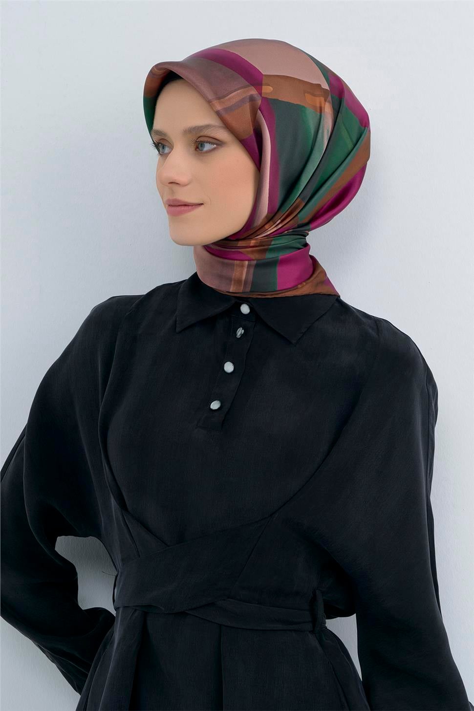 Armine 2026 İlkbahar Yaz Saf İpek Sura Eşarp 9510D 84
