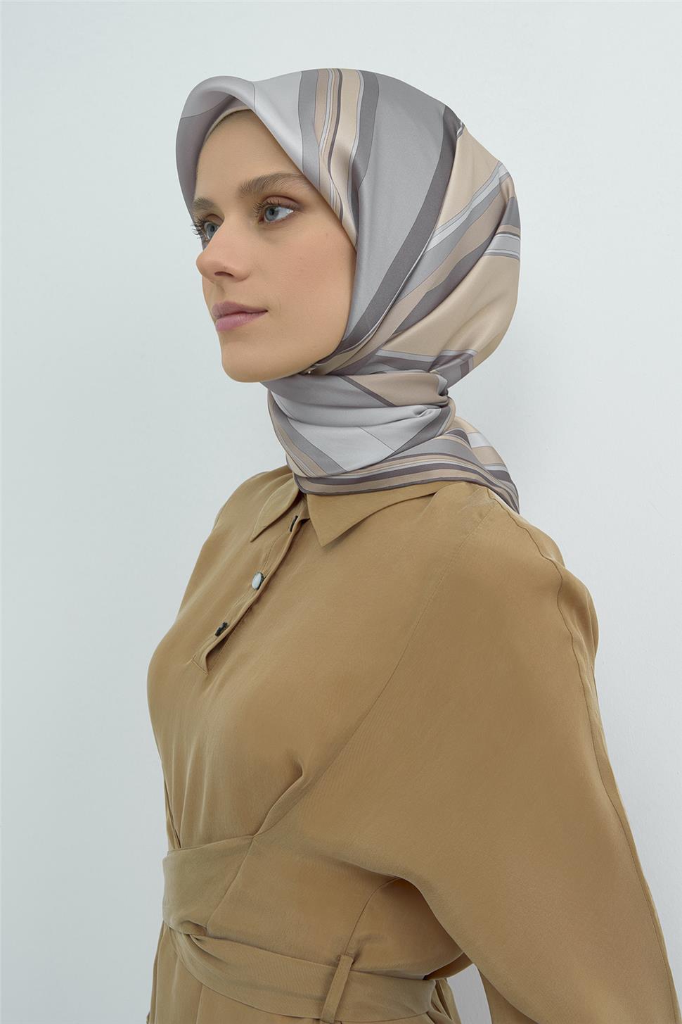 Armine 2026 İlkbahar Yaz Saf İpek Sura Eşarp 9514D 02