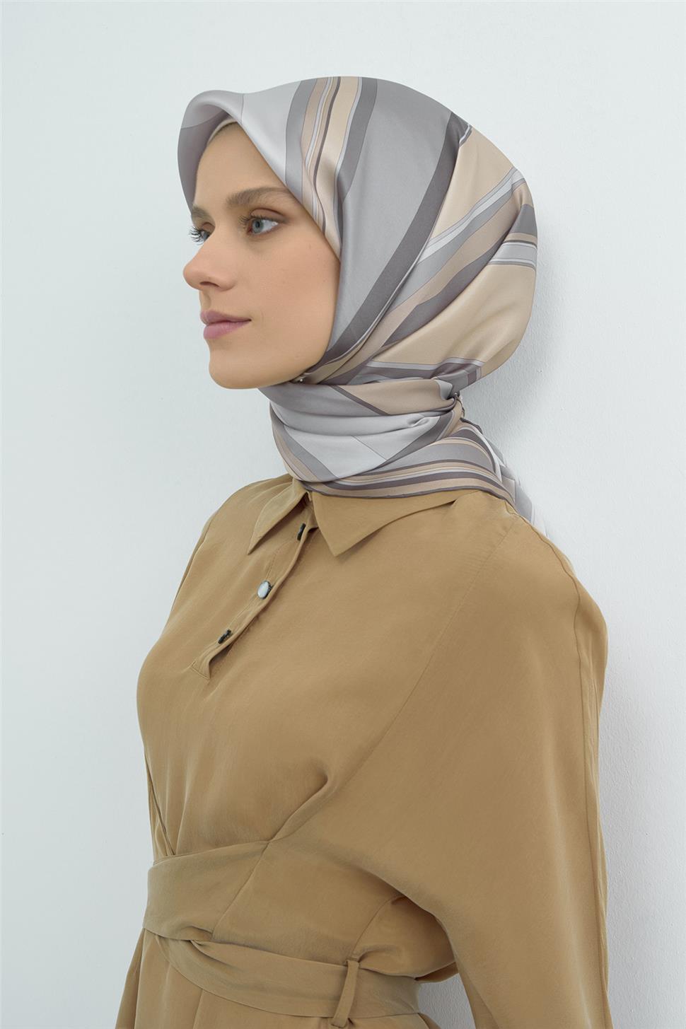 Armine 2026 İlkbahar Yaz Saf İpek Sura Eşarp 9514D 02