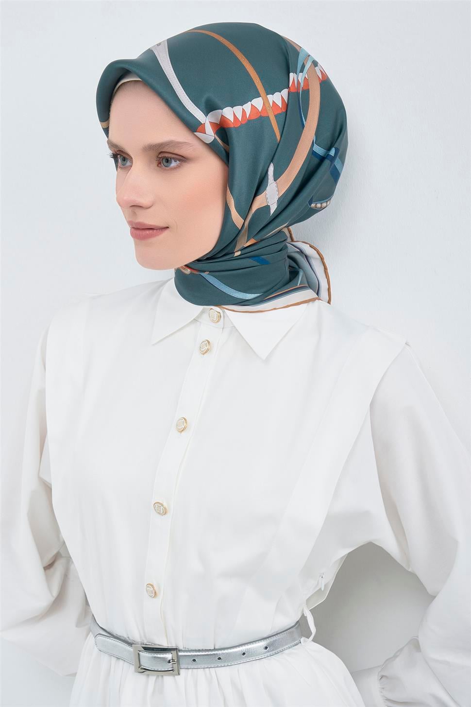 Armine 2026 İlkbahar Yaz Saf İpek Sura Eşarp 9517D 81 - 3
