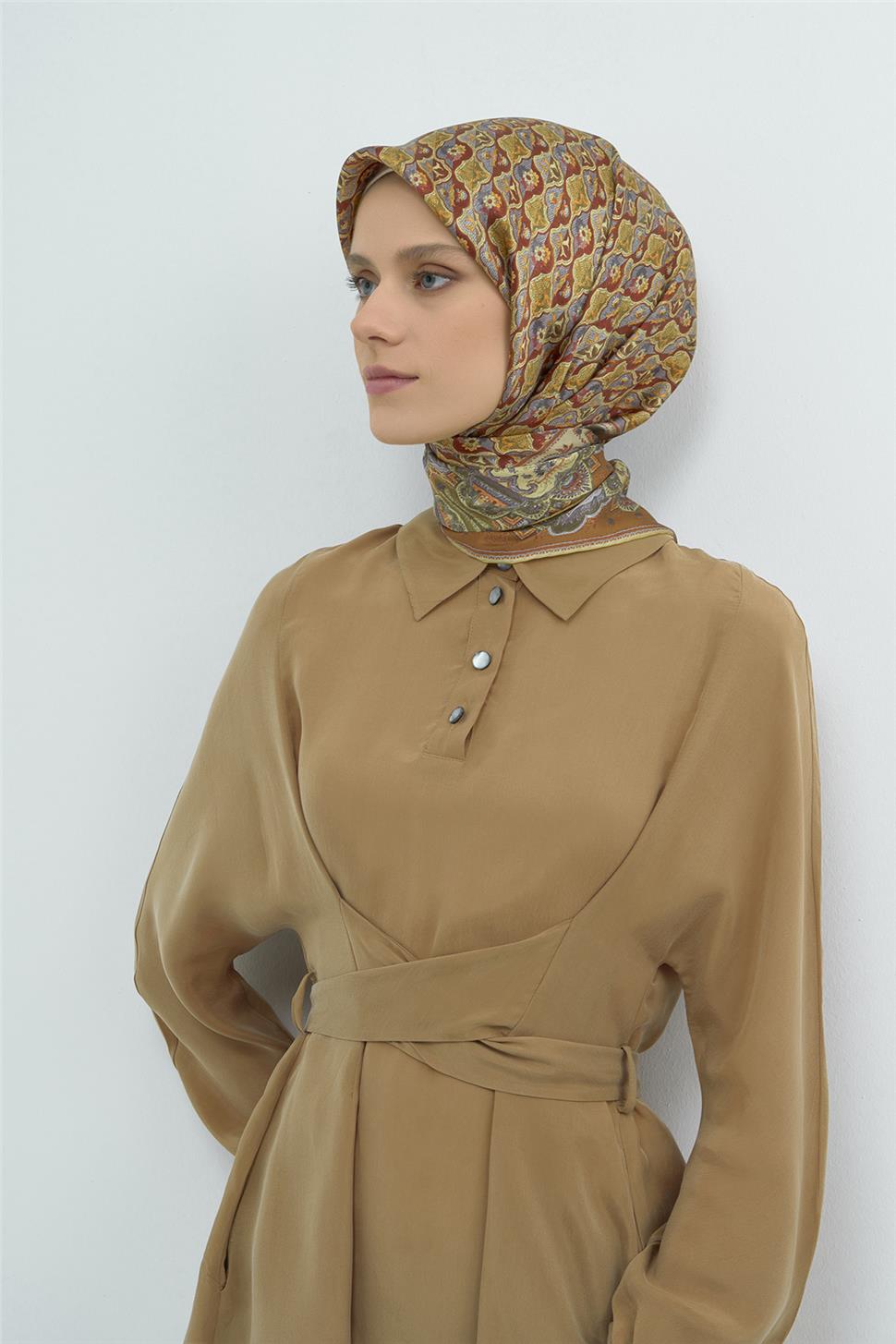 Armine 2026 İlkbahar Yaz Saf İpek Sura Eşarp 9518D 52