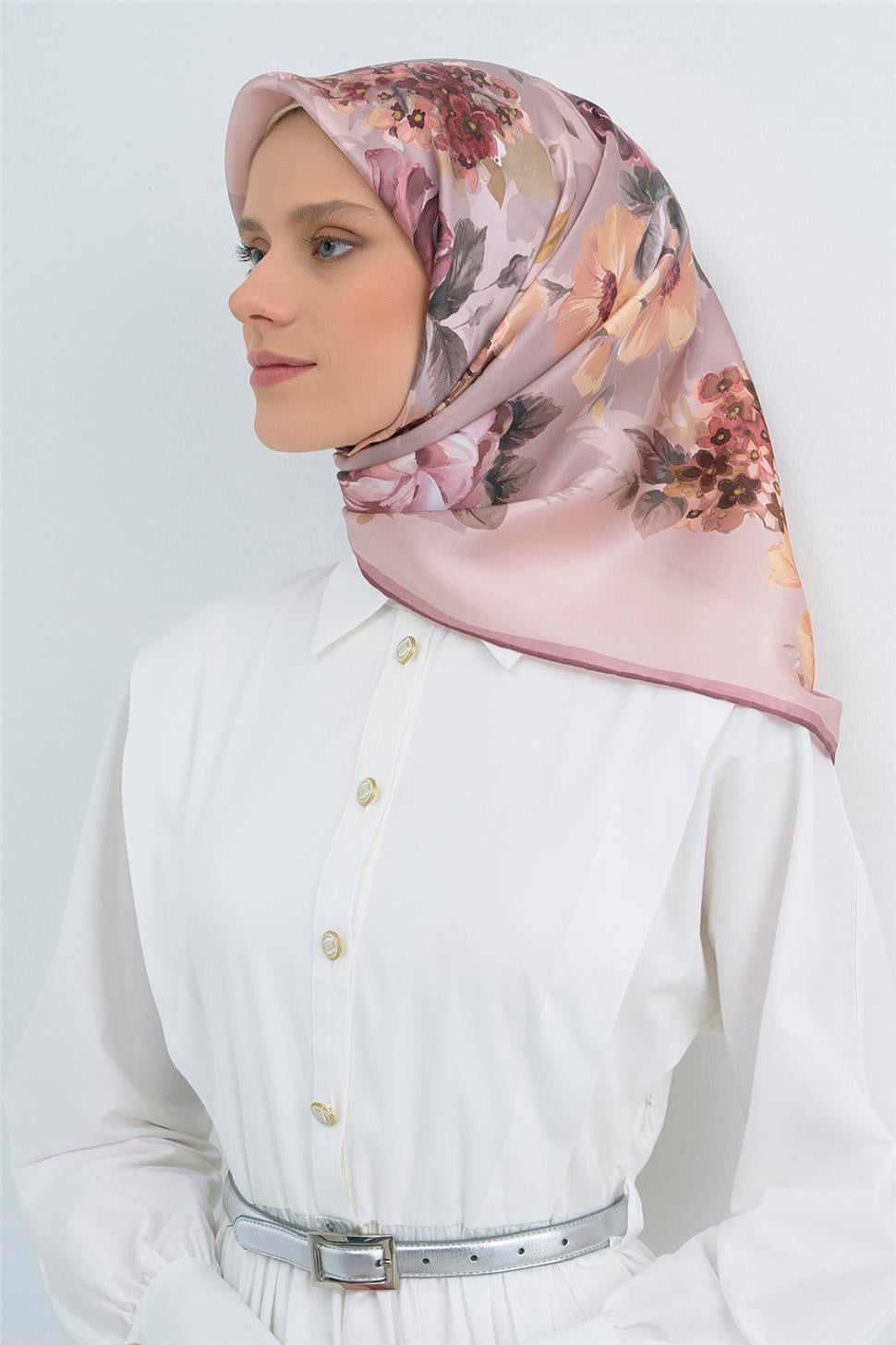 Armine 2026 İlkbahar Yaz Saf İpek Sura Eşarp 9520D 02