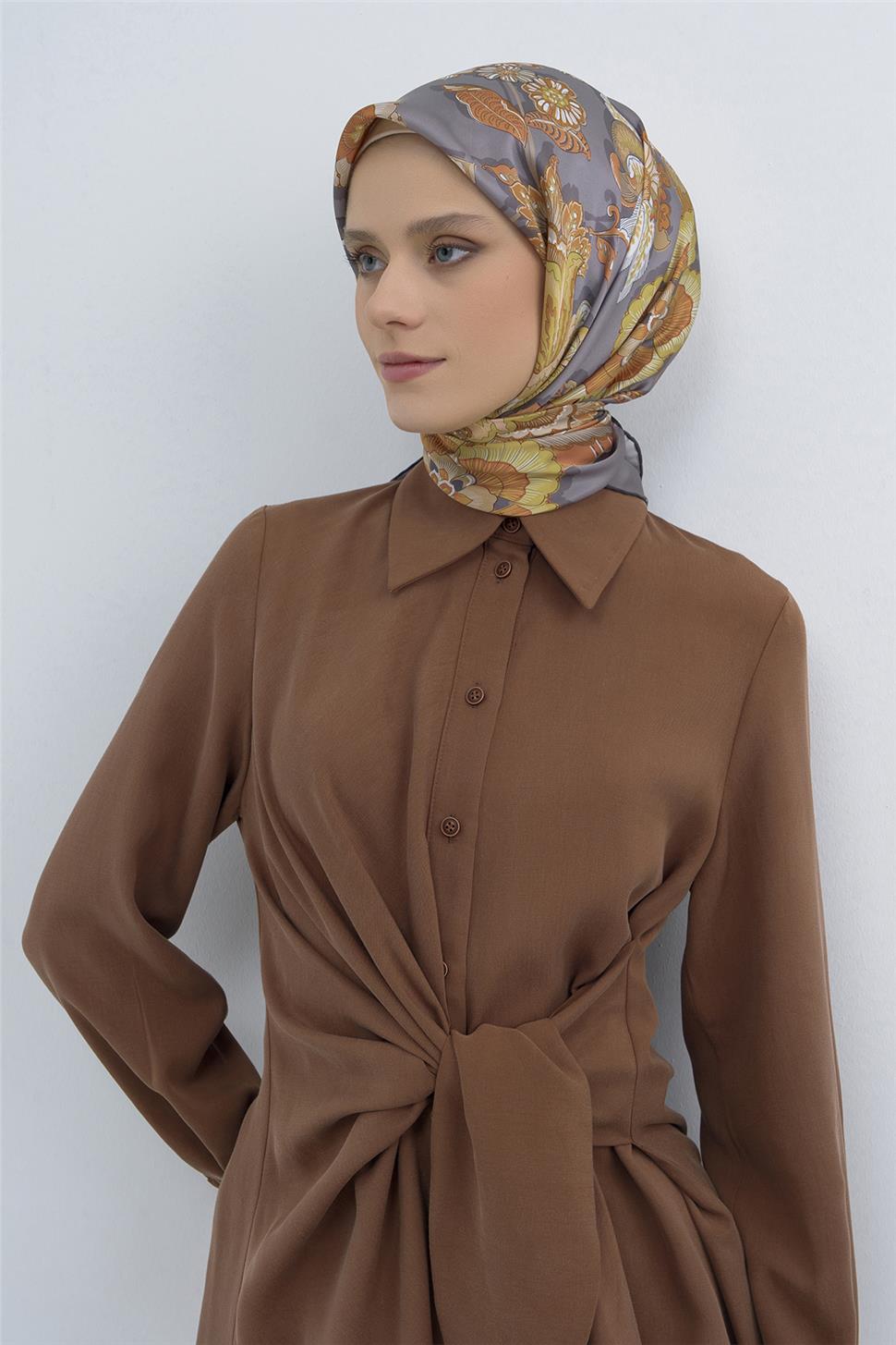 Armine 2026 İlkbahar Yaz Saf İpek Sura Eşarp 9523D 53
