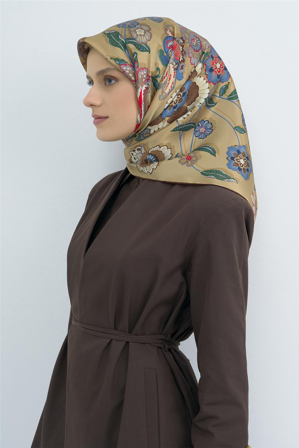 Armine 2026 İlkbahar Yaz Saf İpek Sura Eşarp 9523D 55