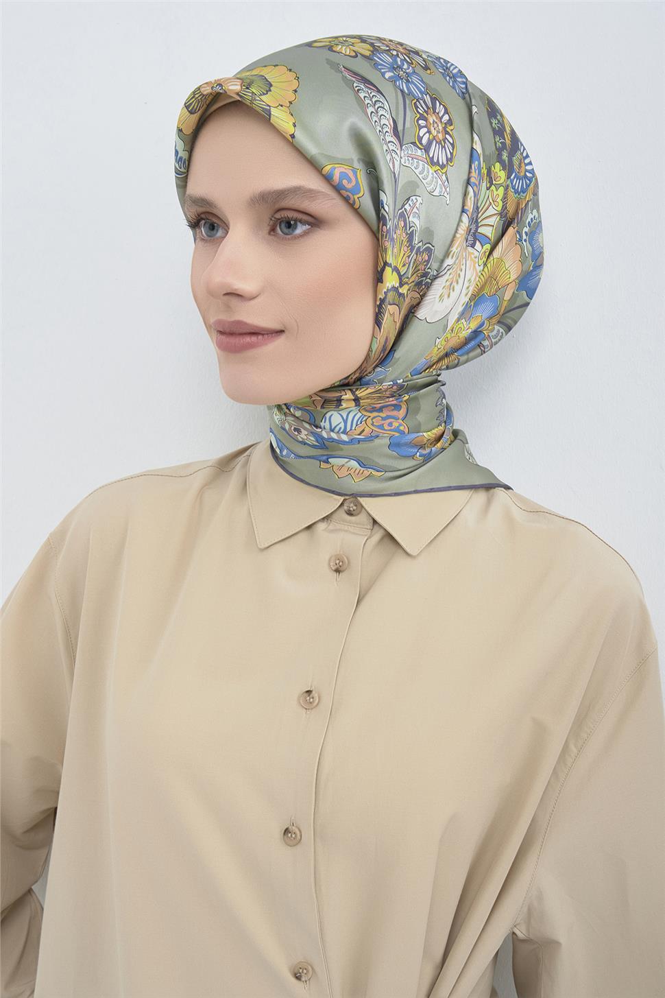Armine 2026 İlkbahar Yaz Saf İpek Sura Eşarp 9523D 83