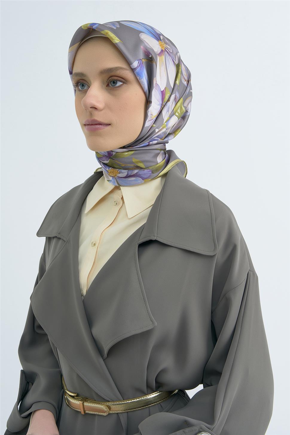 Armine 2026 İlkbahar Yaz Saf İpek Sura Eşarp 9524D 33