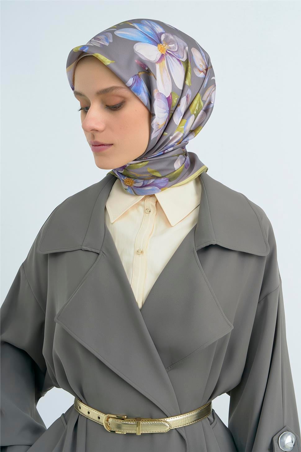 Armine 2026 İlkbahar Yaz Saf İpek Sura Eşarp 9524D 33