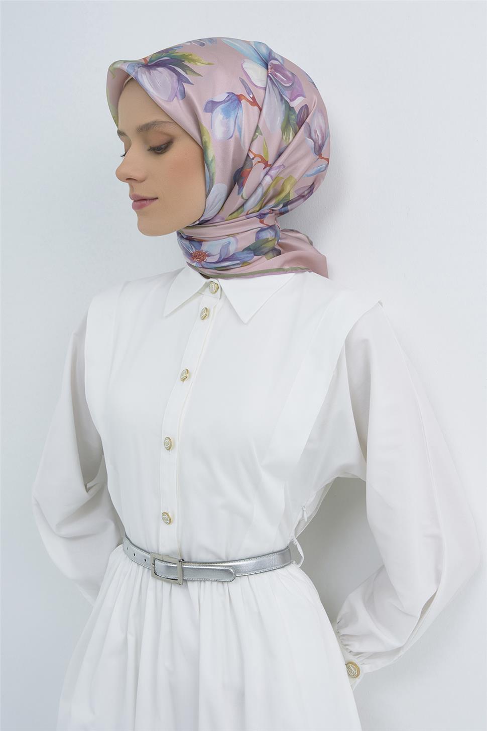 Armine 2026 İlkbahar Yaz Saf İpek Sura Eşarp 9524D 52