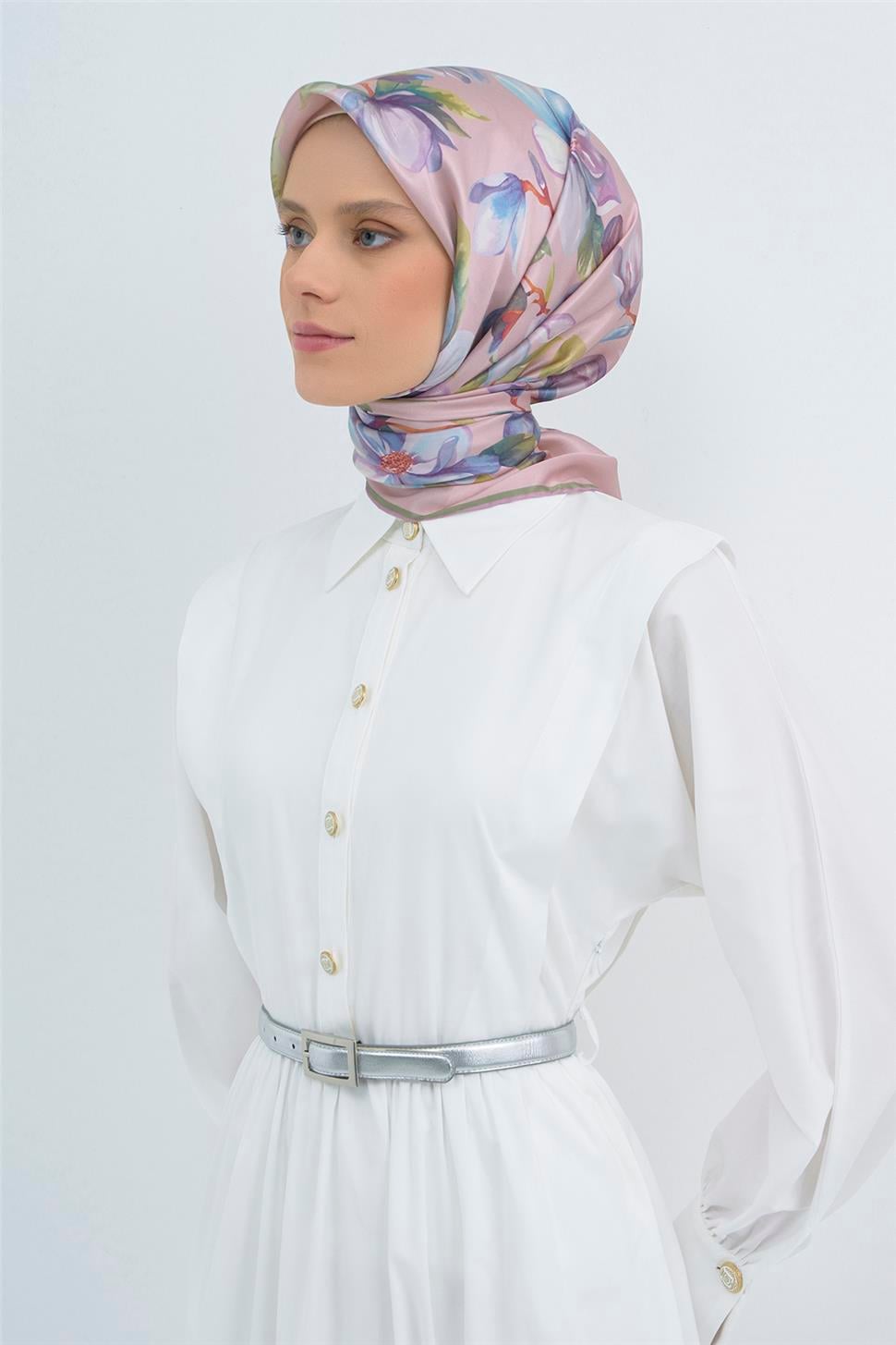Armine 2026 İlkbahar Yaz Saf İpek Sura Eşarp 9524D 52