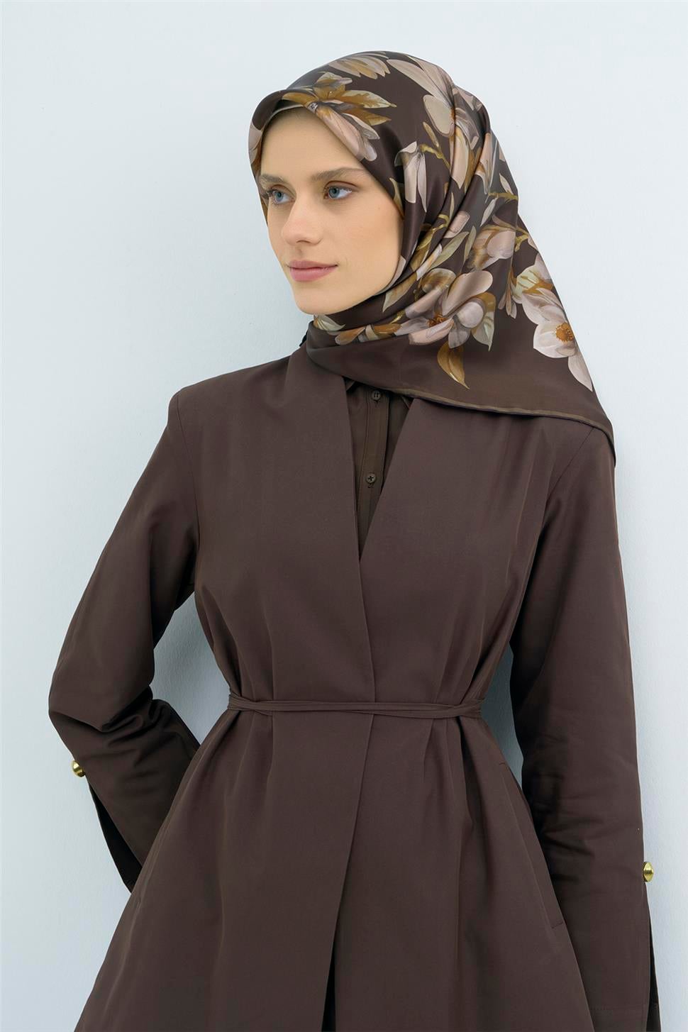 Armine 2026 İlkbahar Yaz Saf İpek Sura Eşarp 9524D 55