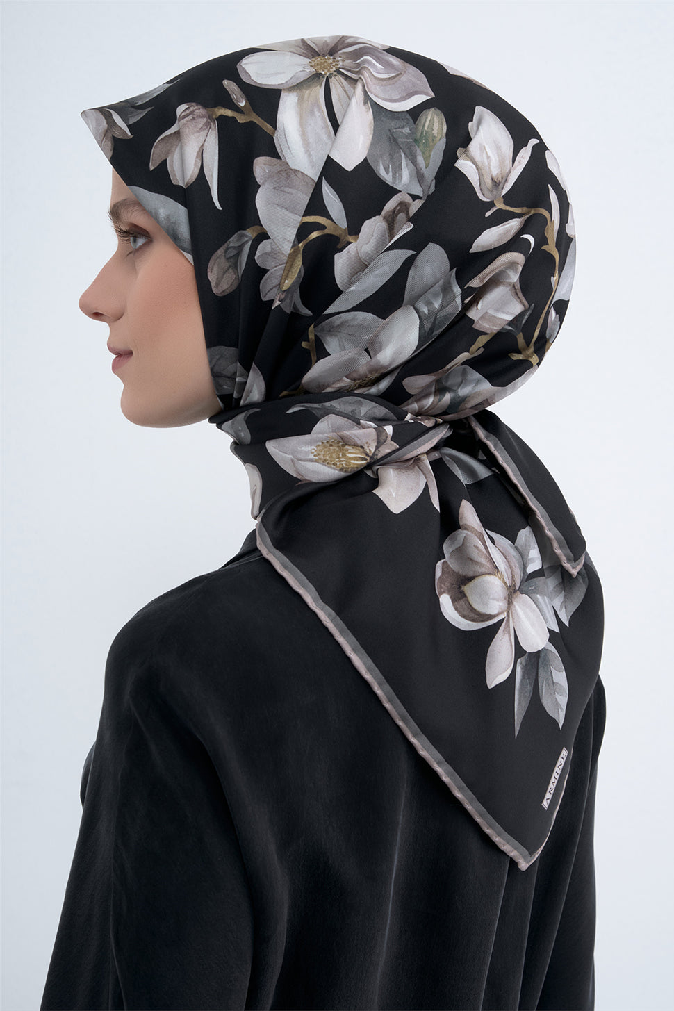 Armine 2026 İlkbahar Yaz Saf İpek Twill Eşarp 9524D 05